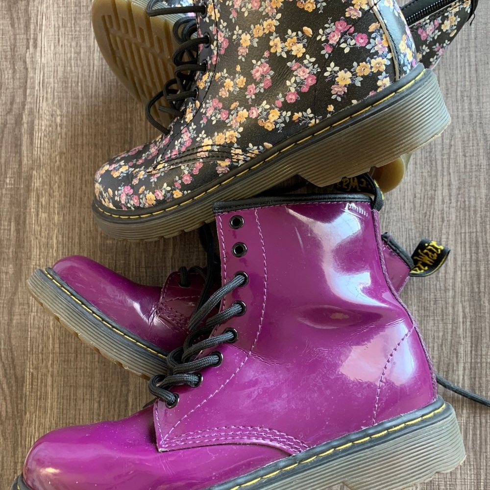 Purple Patent Leather Booties